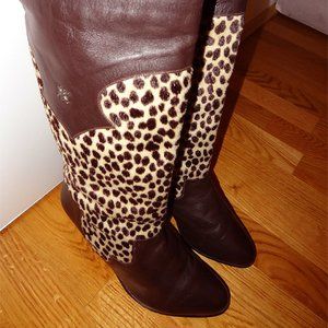 VTG Spectacular Faux Leopard Fur & Leather Boots